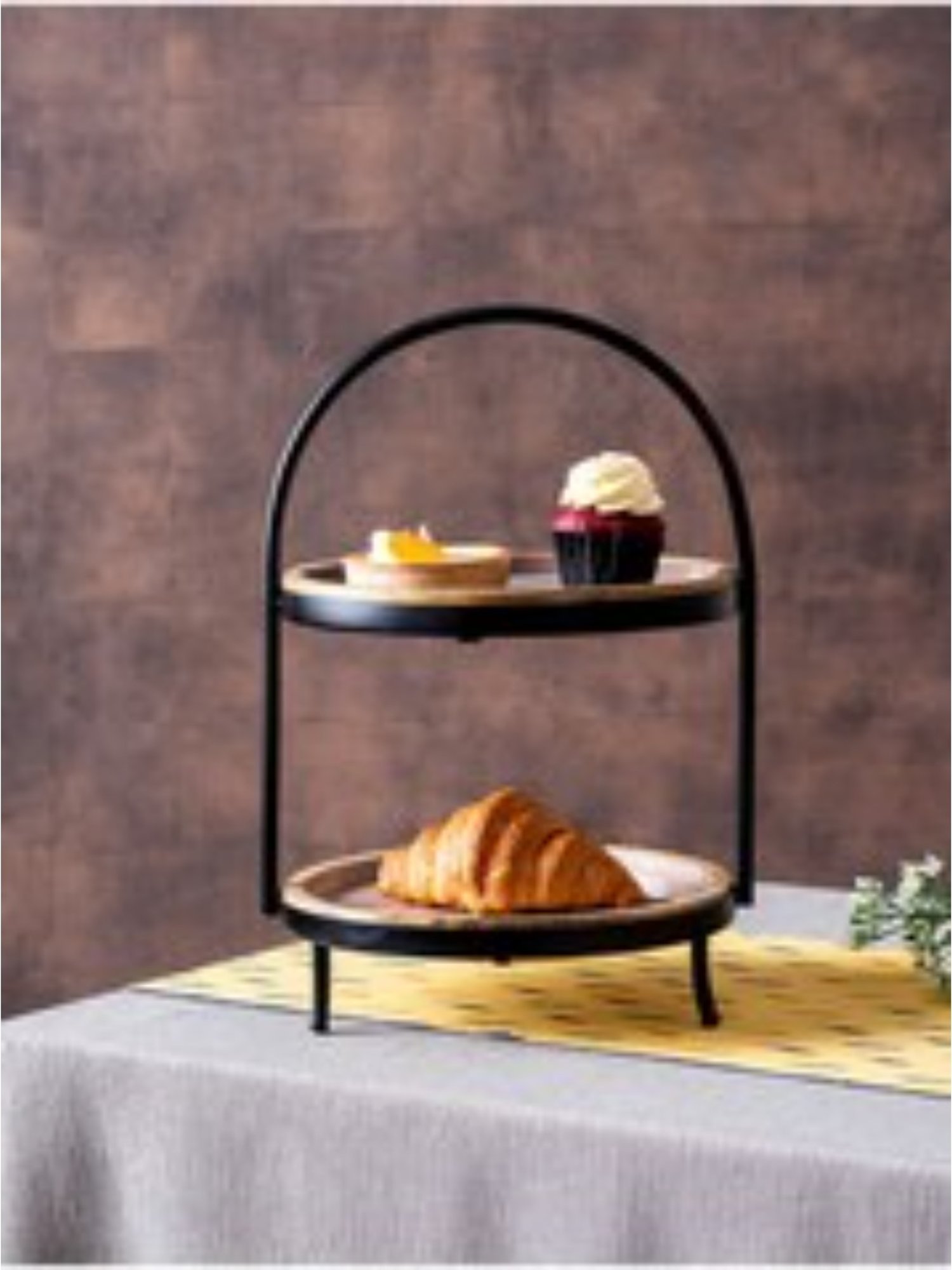Nestroots Two Tier Cake Stand Buffet Organiser for cake cutting dining table cup cake Dessert Stand