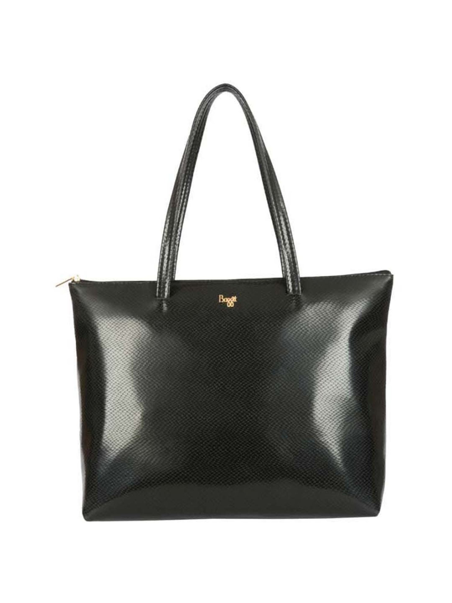 Baggit Black Textured Large Tote Handbag