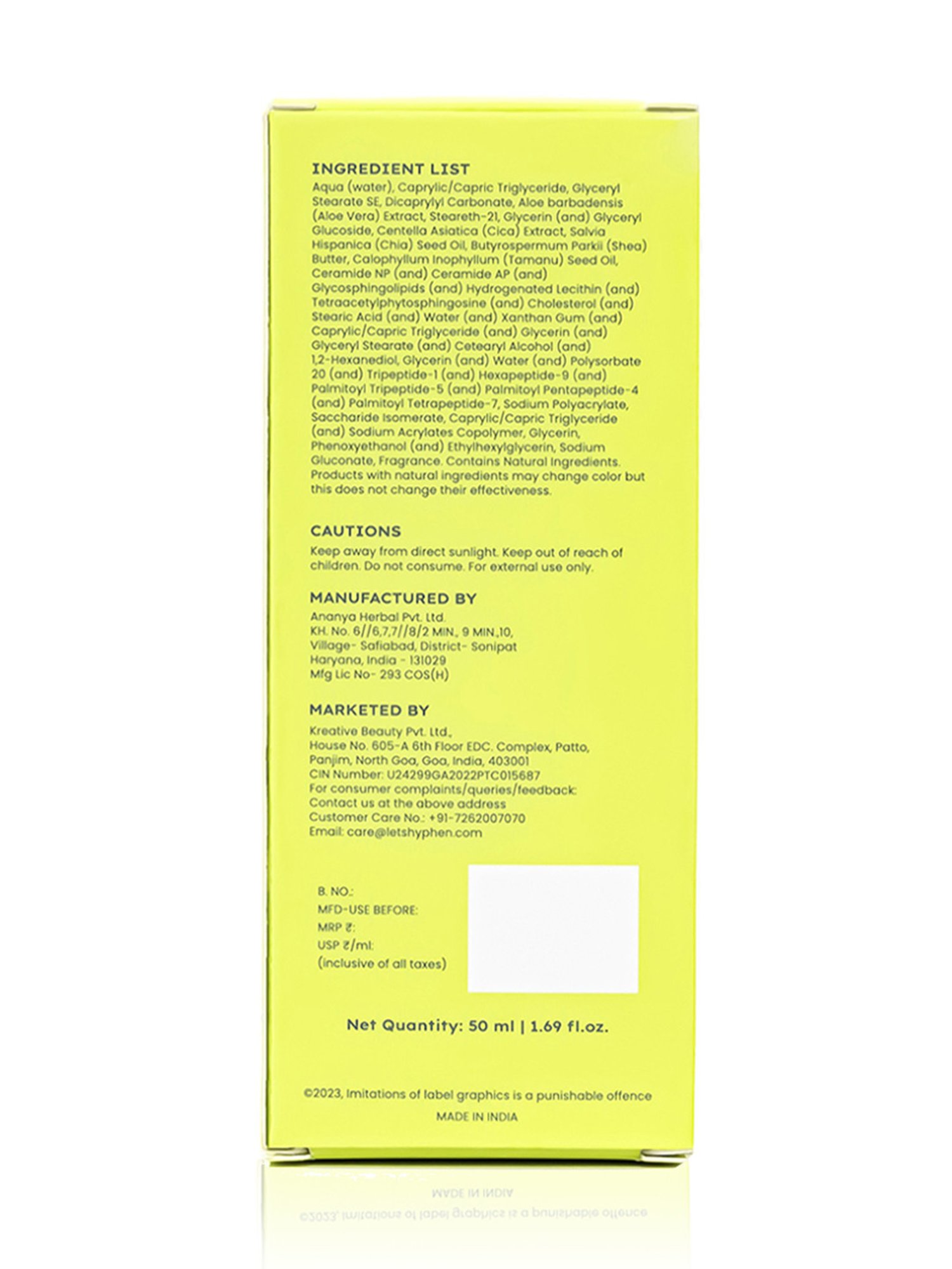 Hyphen Barrier Care Cream for Normal to Dry Skin - 50 ml