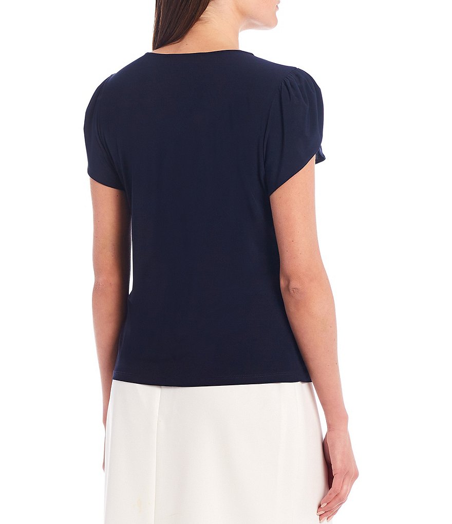 Preston & York Ariana Short Sleeve Crew Neck Knit Top