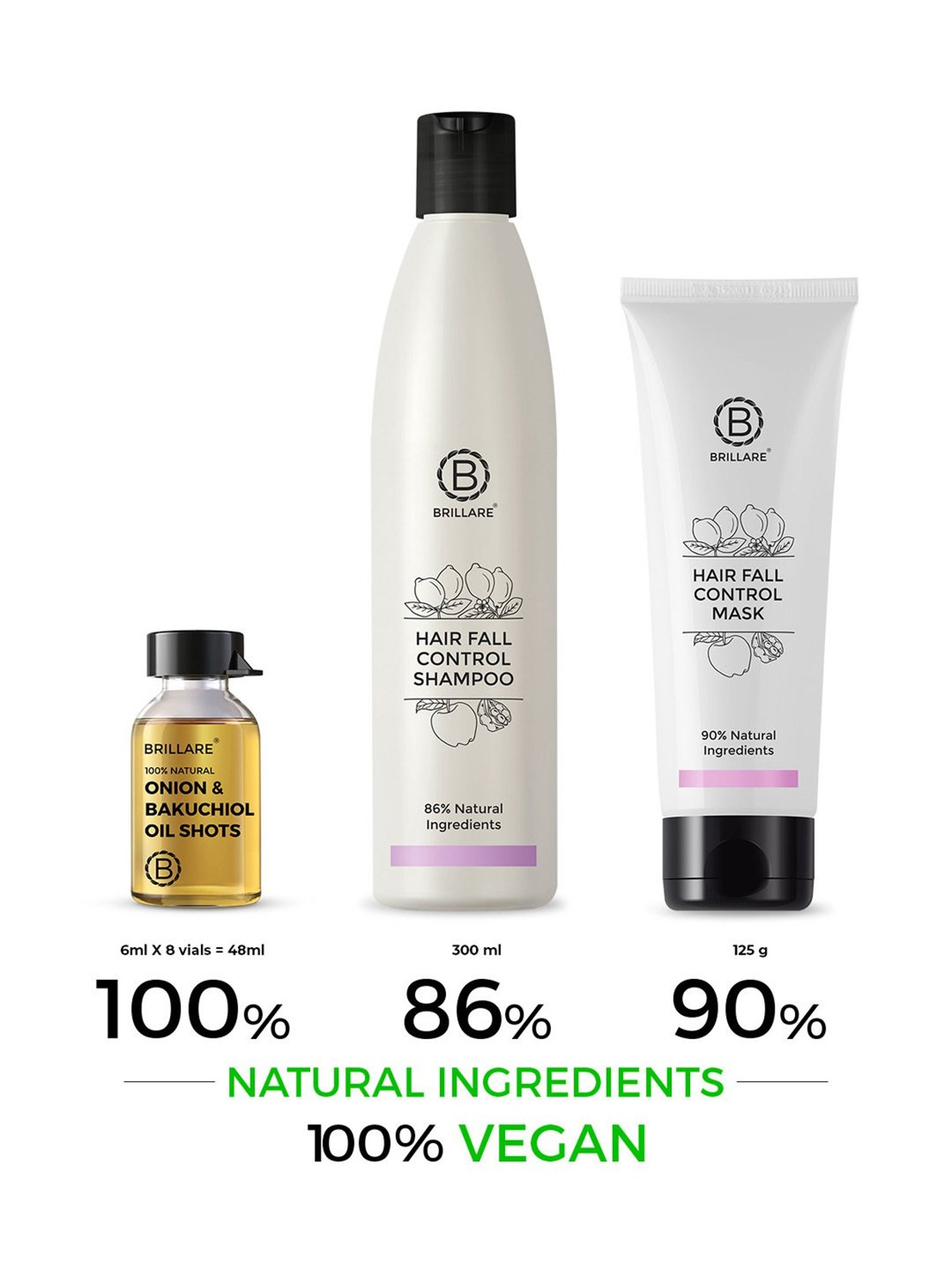 Brillare Hair Fall Control Treatment for Hair Fall Reduction Combo