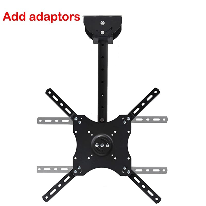 Adjustable Ceiling TV Mount Fits Most 26-65" LCD LED Plasma Monitor Flat Panel Screen Display with VESA 400x400 400x300 400x200 300x300 300x200 200x200mm MLCE7N2 WV3