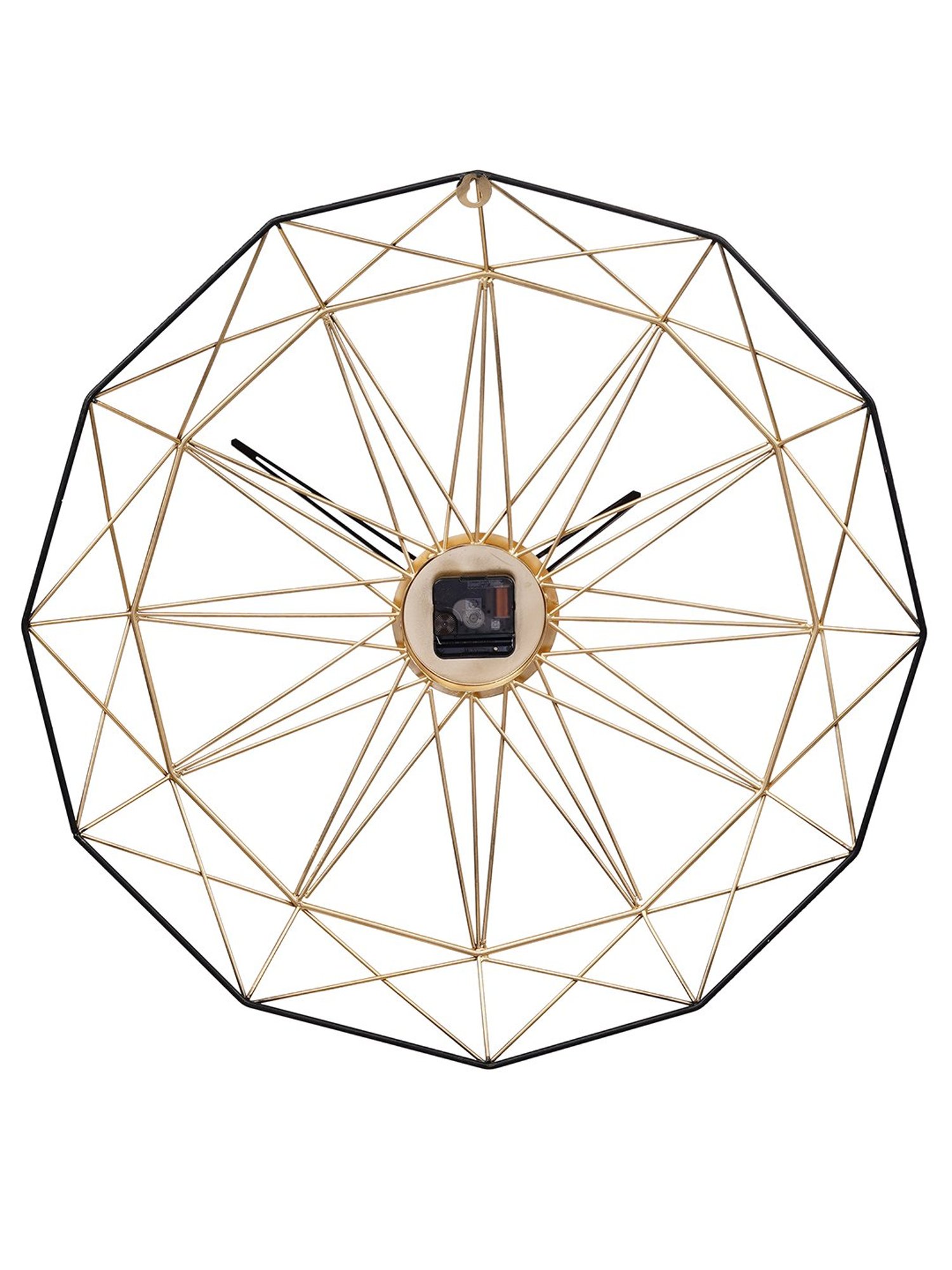 CHRONIKLE Round Black & Gold Iron Wall Clock