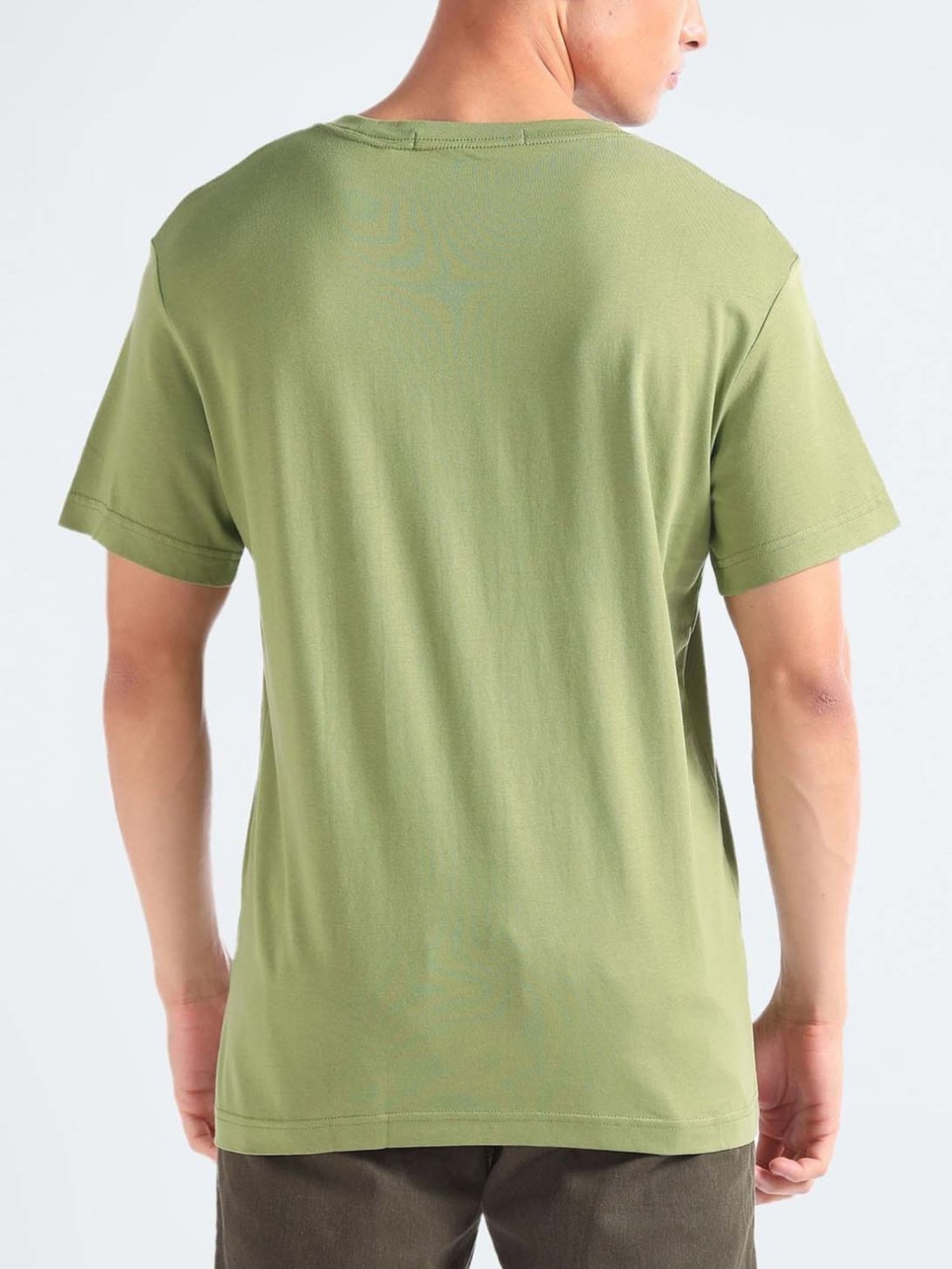 Calvin Klein Jeans Dark Juniper Printed Regular Fit T-Shirt