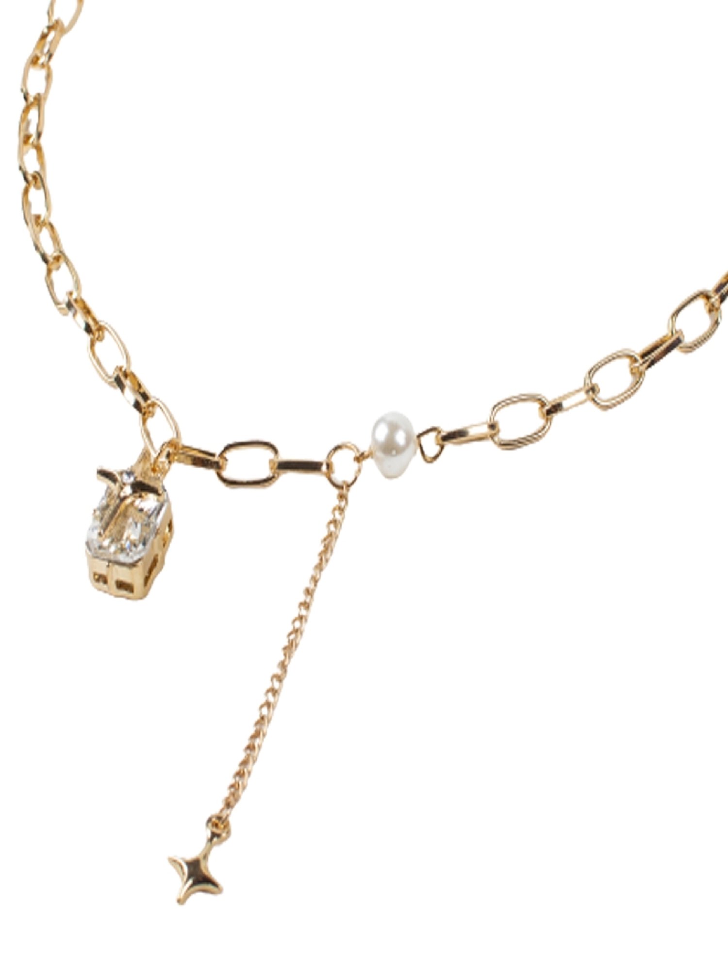 Jewelz Chain Necklace With Beautiful Stone Pendant for Girls & Women