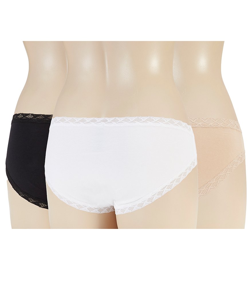 Natori Bliss Girl Lace Trim Brief Panty 3-Pack