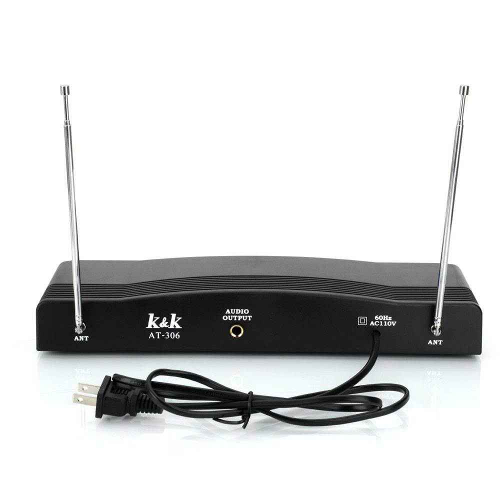 AT-306 Wireless Dual Handheld Microphone KTV Bar Stage Equipment Black