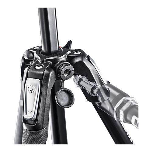 Manfrotto 190X 3 Section Aluminum Tripod, Supports 15.4 lbs, 63" Max Height