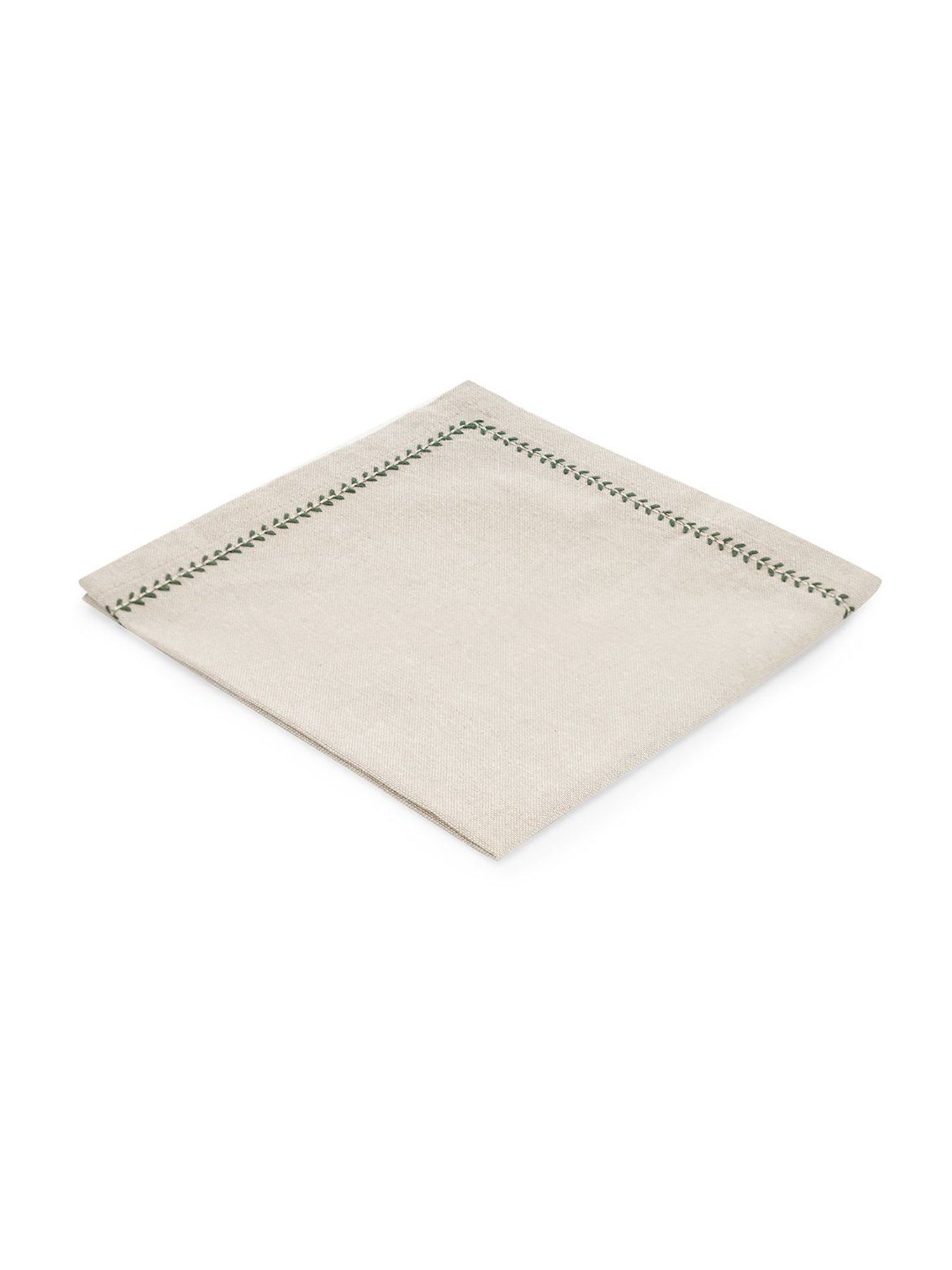 Pure Home and Living Beige Cotton Embroidery Table Napkins