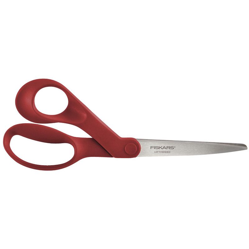 Fiskars Premier Left-Handed Bent Scissors, 8 Inches, Orange