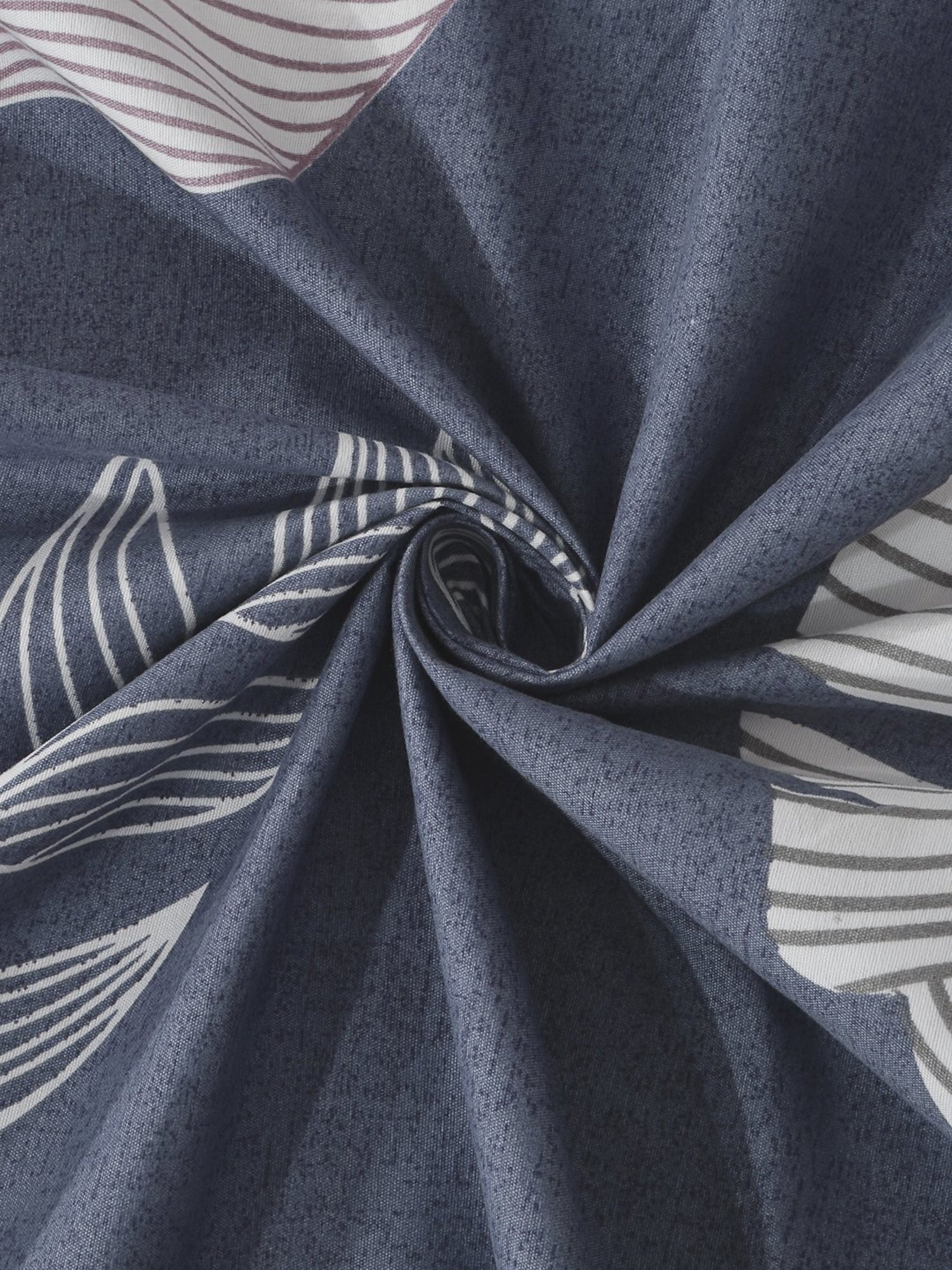 Klotthe Printed Grey 300 TC Cotton Blend King Bed Sheet with 2 Pillow Covers