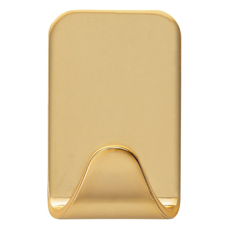 Command Small Sized Metallic Decorative Hooks Brass