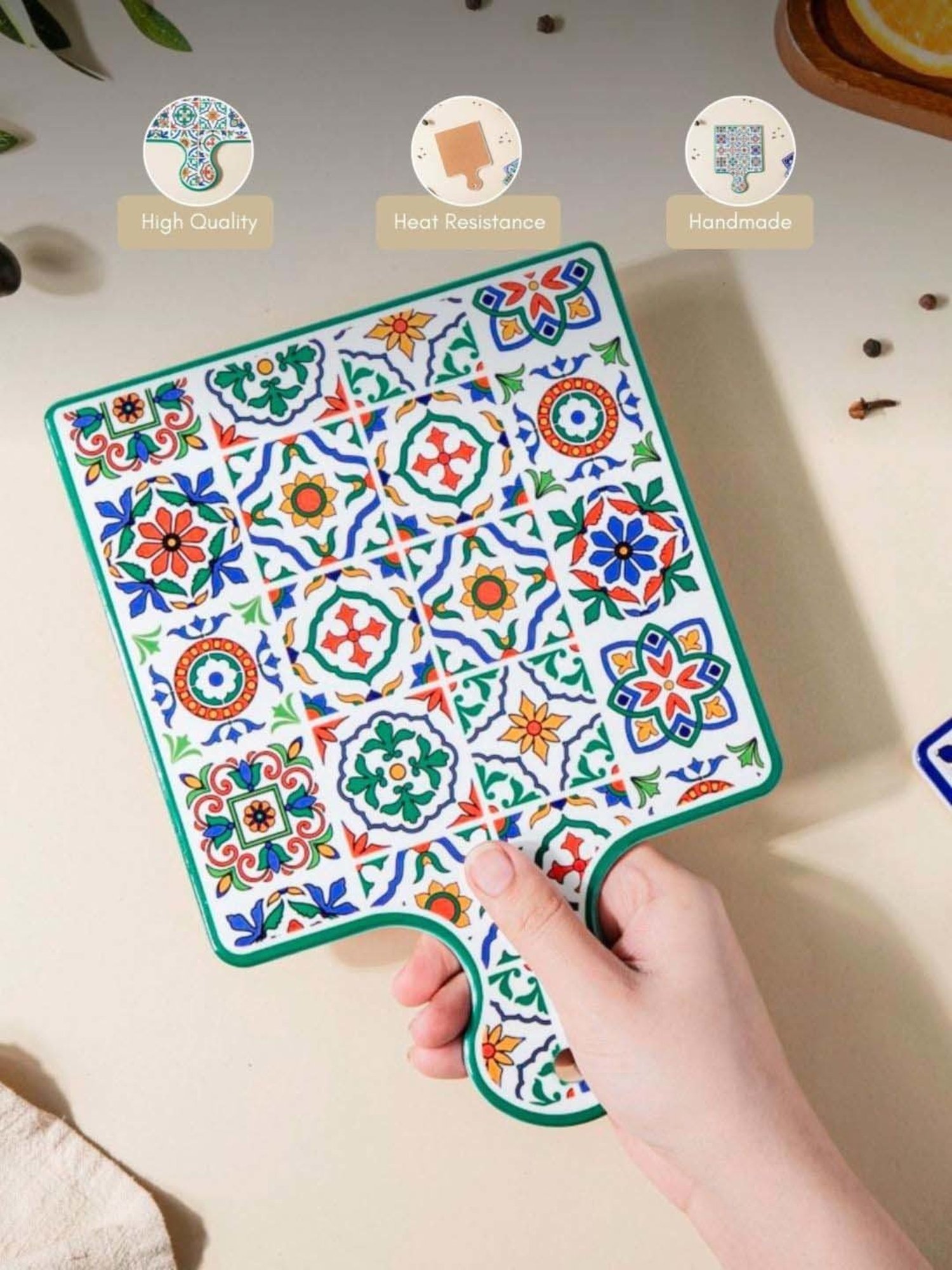 ICRAFT Multicolor Mdf Mor Series Trivets - Set of 4