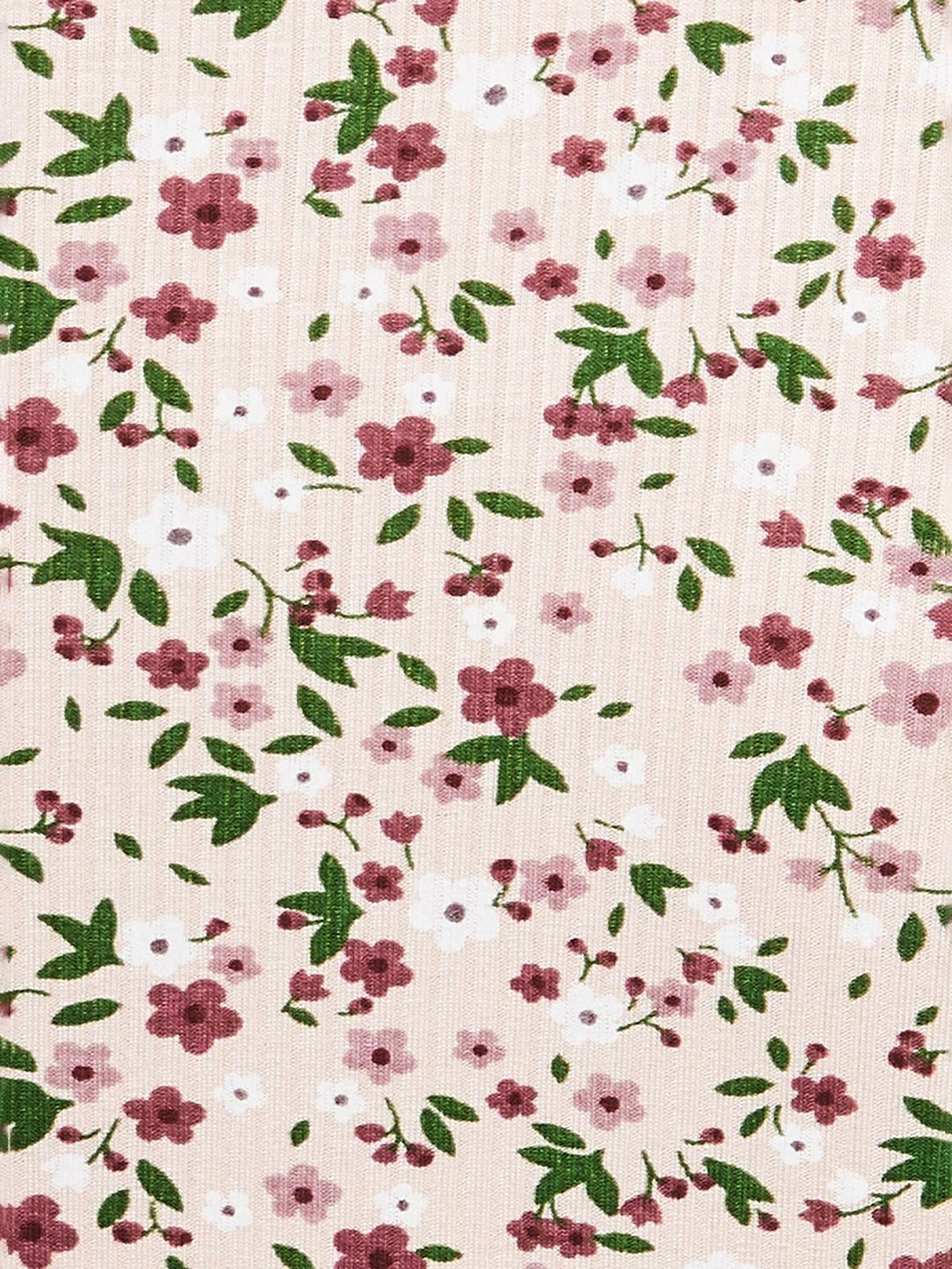 Ginger by Lifestyle Beige Floral Print Crop Top