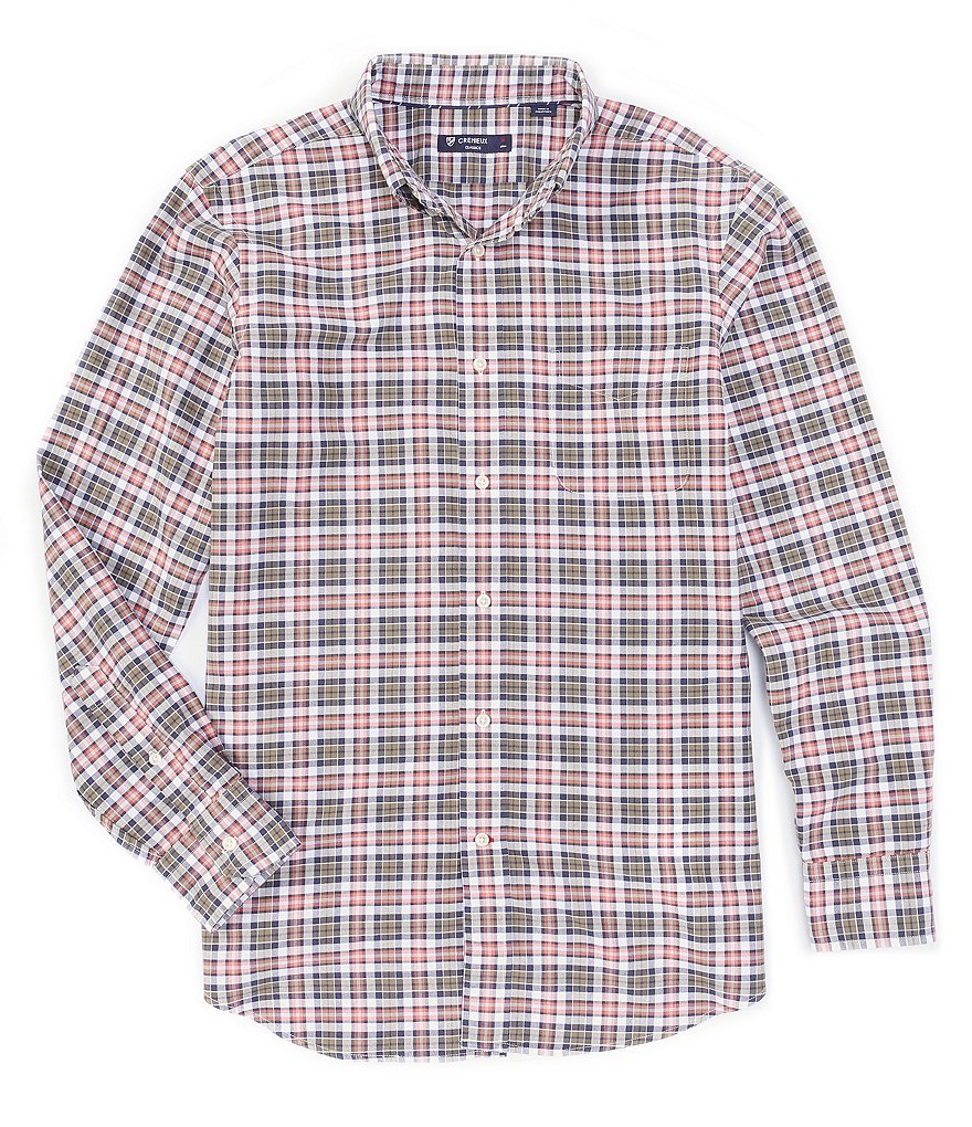 Cutter & Buck Versatech Pinstriped Long-Sleeve Dress Shirt