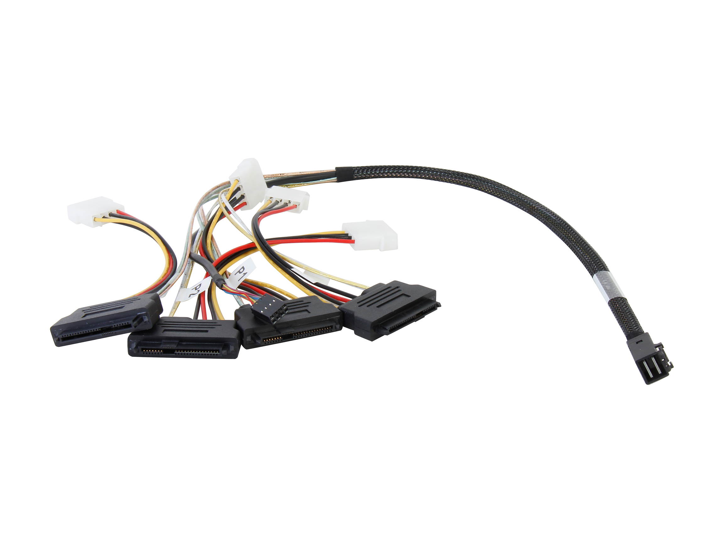 LSI LSI00412 0.6 meter Internal Cable SFF8643 to x4 SAS8482 w/power (mini SAS HD to SAS HDD)