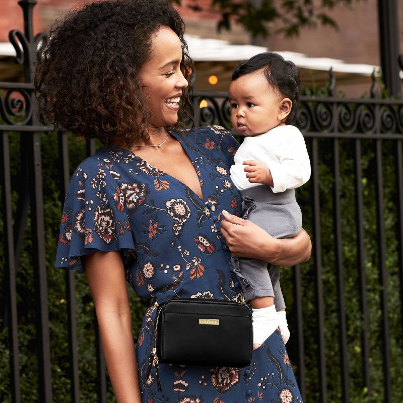 Skip Hop Adjustable Greenwich Easy-Access Convertible Hip Pack Vegan Leather - Black