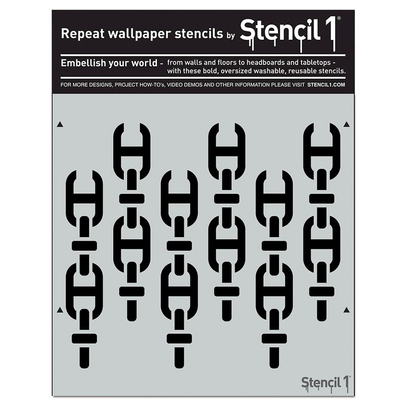 Stencil1 Chains Repeating - Wall Stencil 11" x 11"
