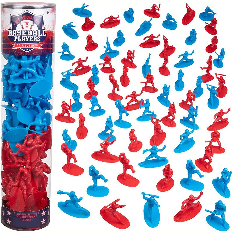 Hingfat Baseball Player Action Figure Toy Playset, 70 Pieces