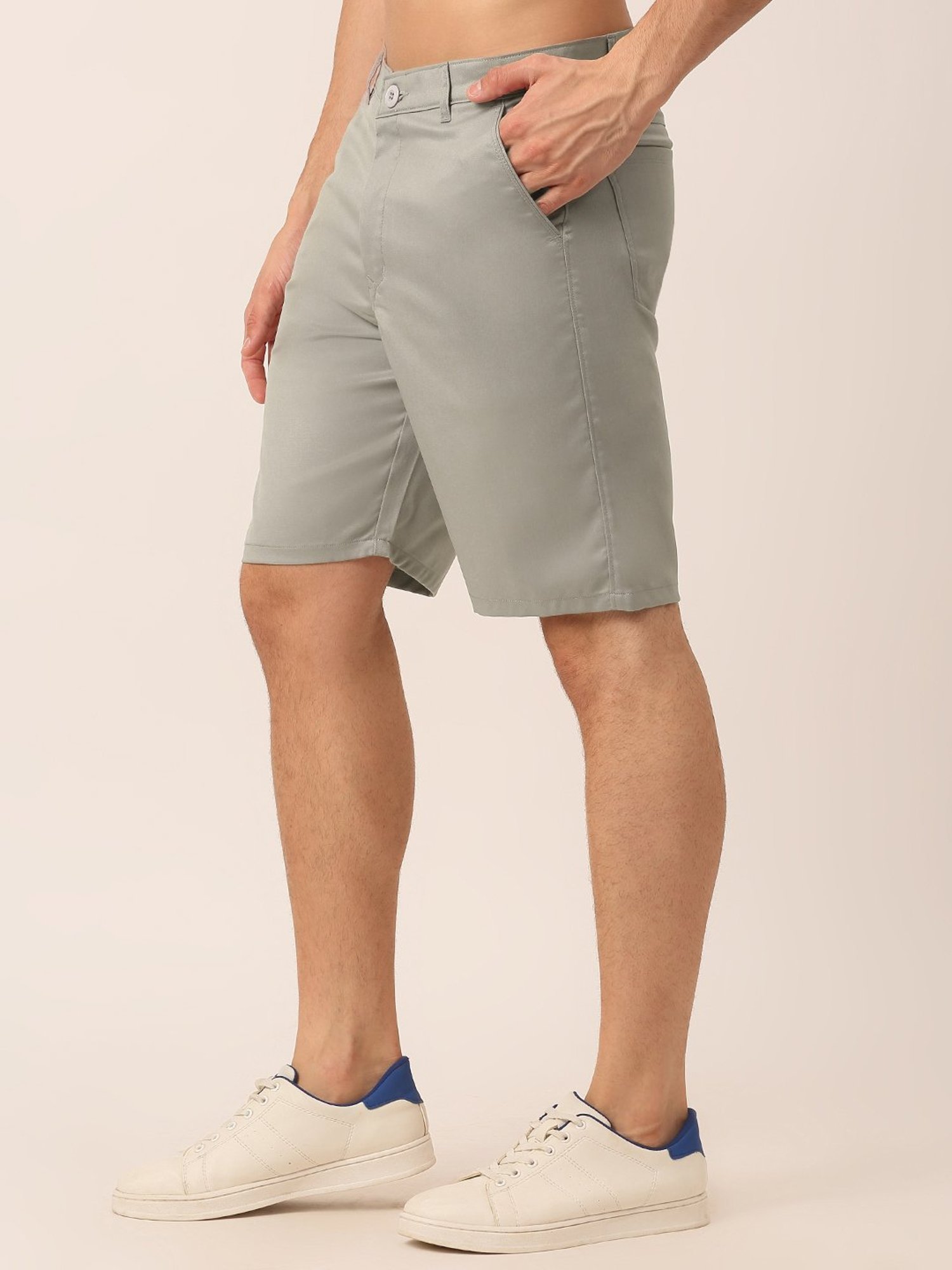 Jainish Grey Regular Fit Shorts