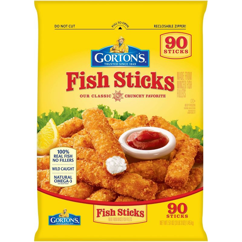 Gorton's Crunchy Breaded Fish Sticks Club Pack - Frozen - 51oz