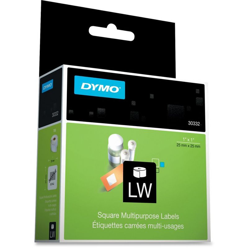 DYMO LabelWriter Multipurpose Labels 1 x 1 White 750 Labels/Roll 30332