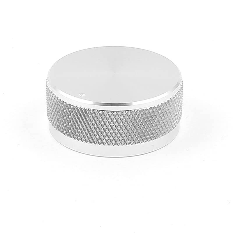 Silver Tone Solid Aluminum Hifi Speaker Radio Volume Knobs