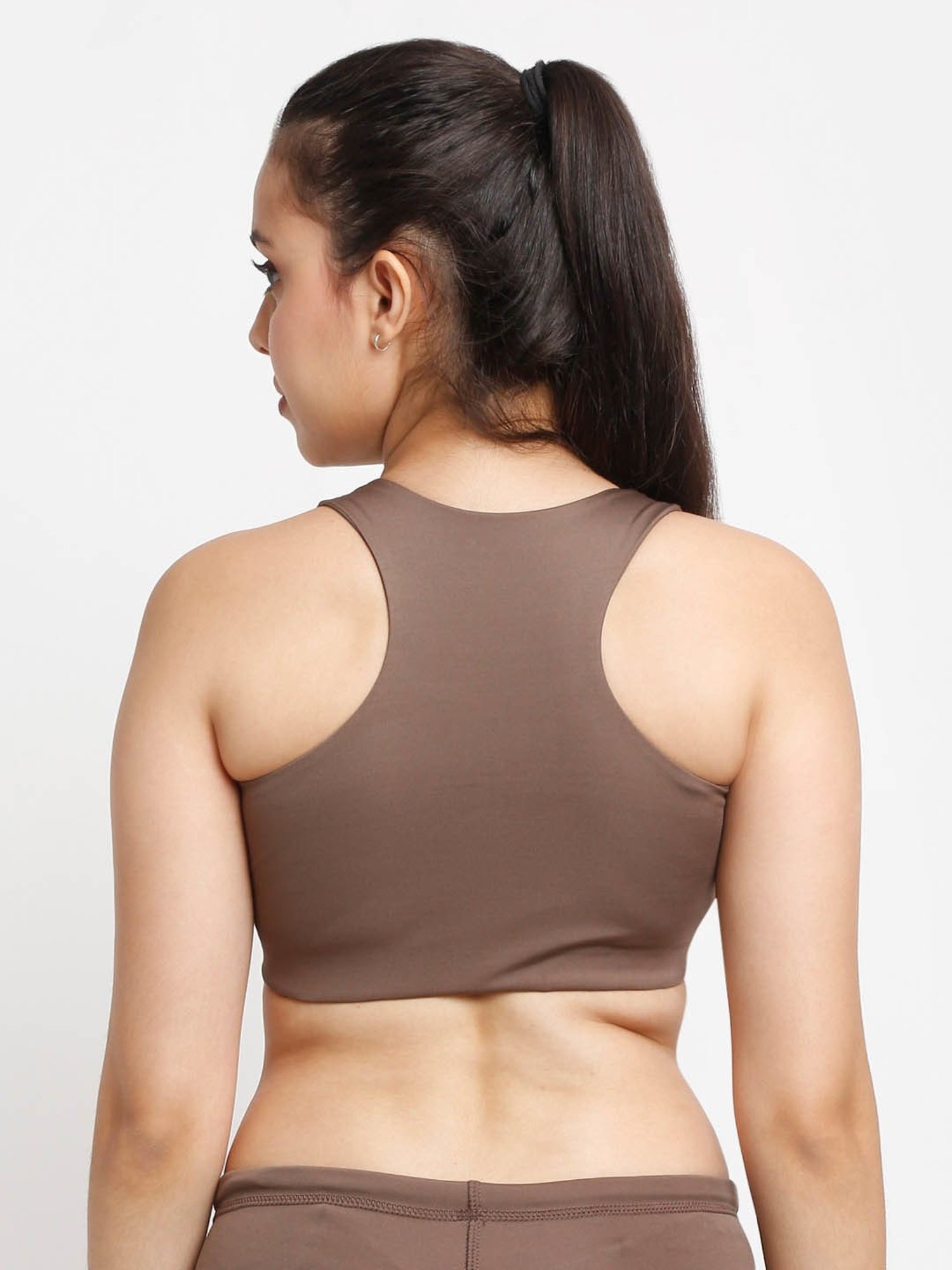 EVERDION Brown Essential Racerback Sports Bra
