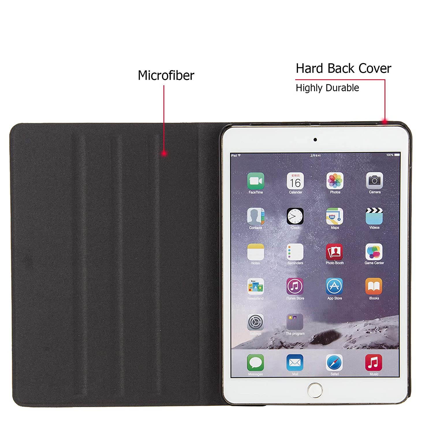 Dteck Marble Case for iPad Mini 5 2019 / iPad Mini 4 2015, Ultra Slim Multiple Angles Stand Case Cover with Auto Sleep/Wake Cover Case for Apple iPad Mini 4/Mini 5 (7.9 inch Tablet) - Marble White