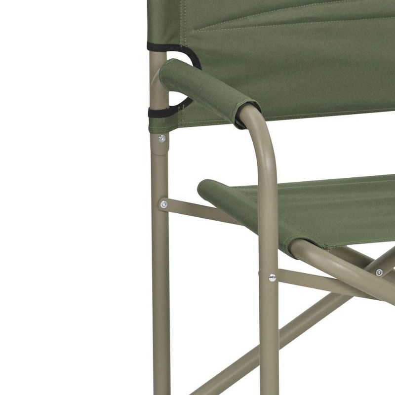 SJK Adult Durable Outdoor Camping 600D Polyester Big Steel Chair, Green