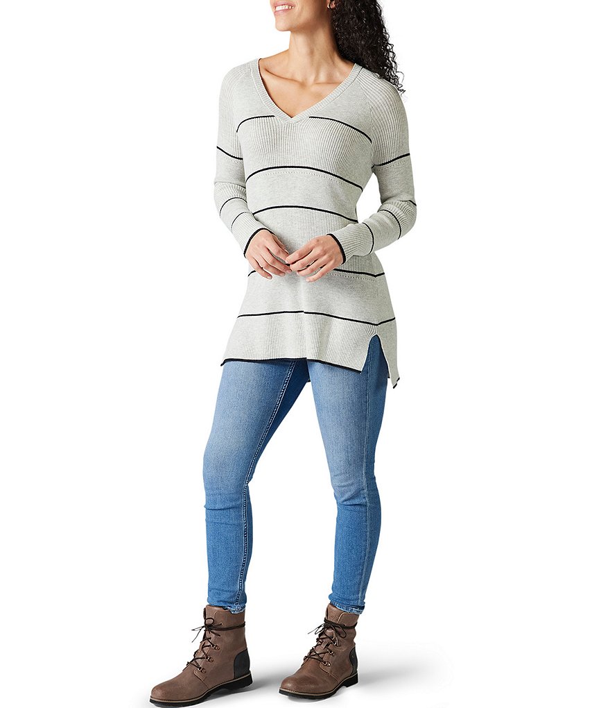 SmartWool Shadow Pine Pointelle Stripe Tunic Sweater