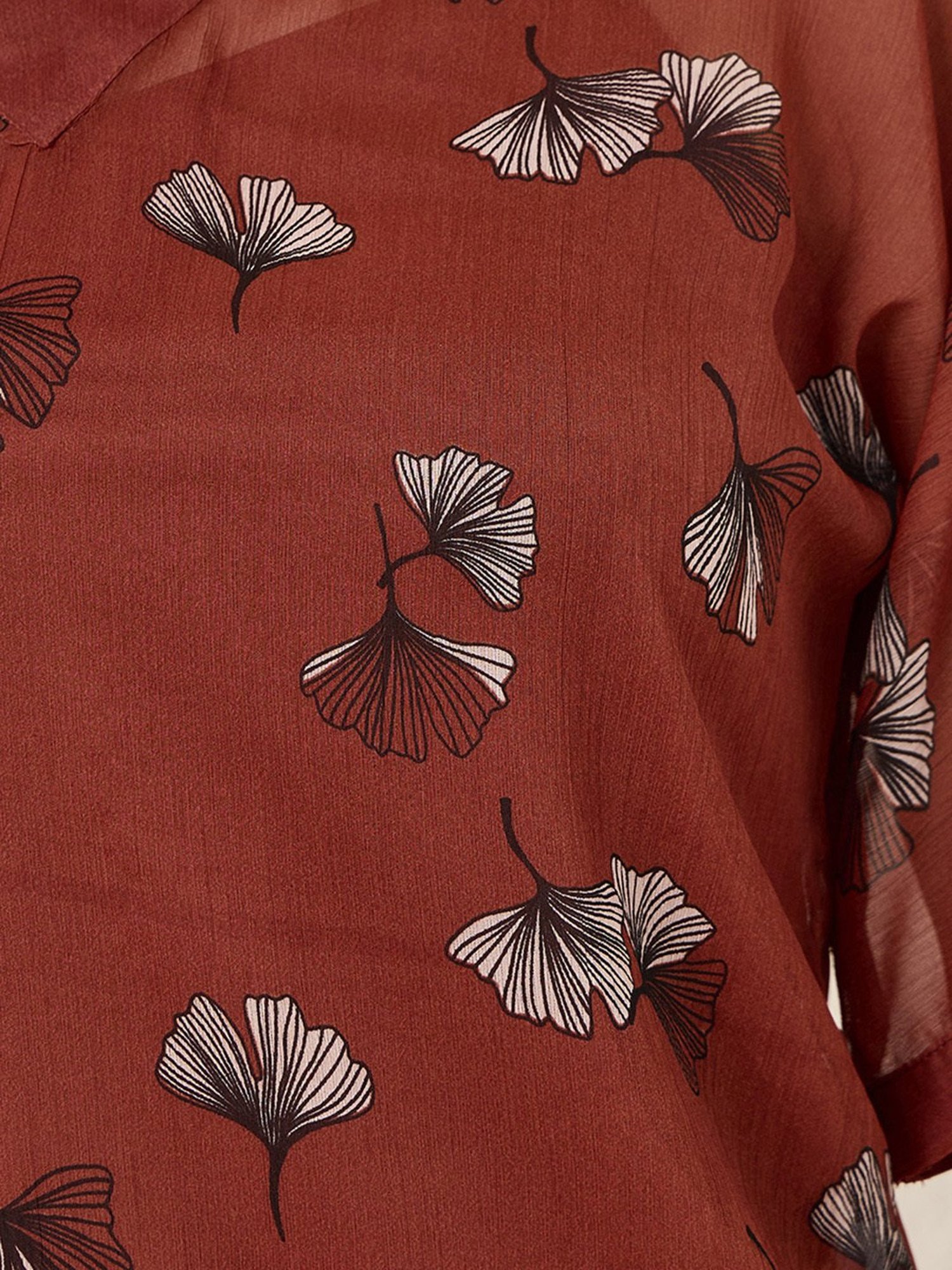 Styli Rust Printed Top