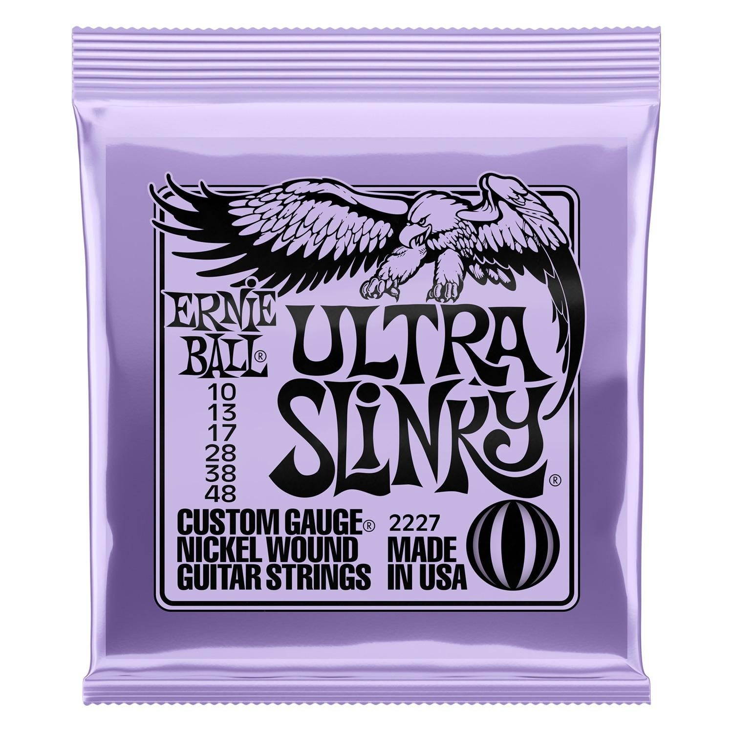 Ernie Ball Ultra Slinky Nickel Wound Electric Guitar Strings (10-48)