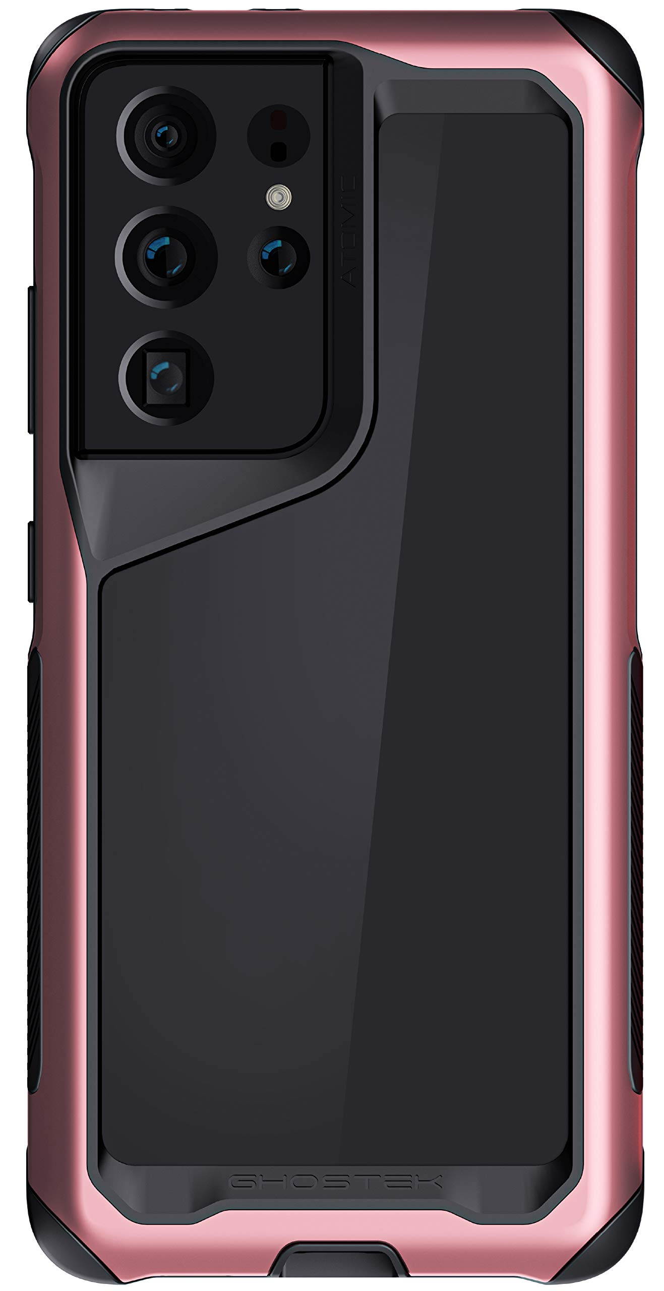 Ghostek Atomic Slim Designed for Galaxy S21 Ultra Case with Protective Metal Bumper Made of Super Tough Lightweight Military Grade Aluminum Alloy for 2021 Galaxy S21 Ultra 5G (6.8 Inch) (Phantom Red)