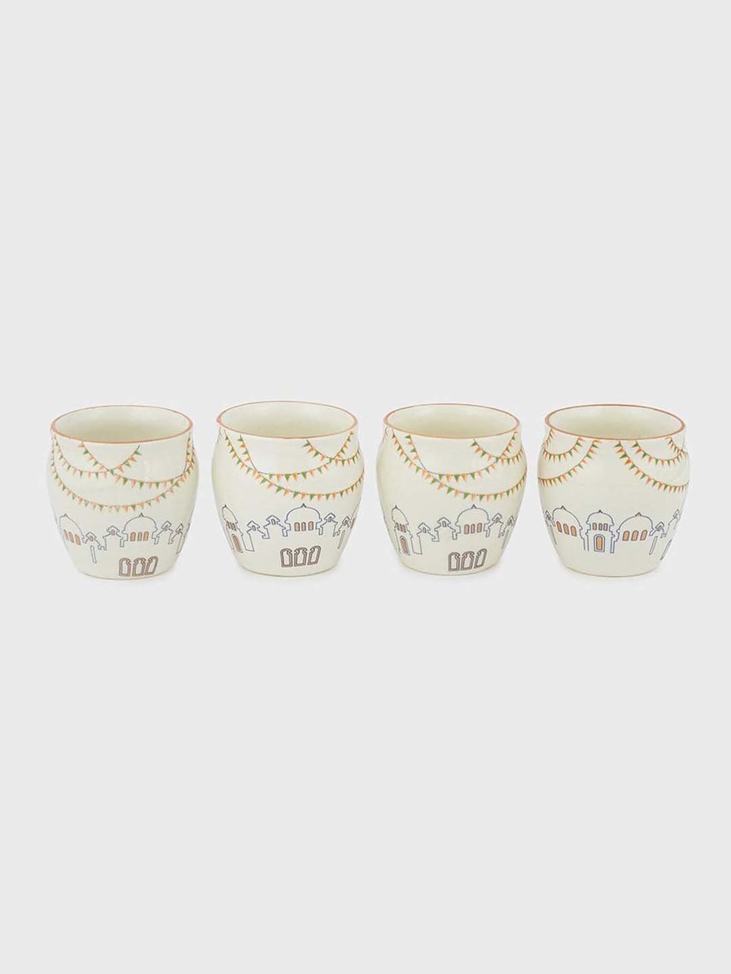 Cello White Opalware Cup (0.18 L) - Set of 6