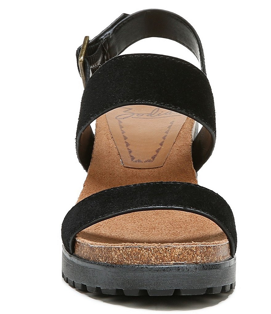Zodiac Lola Suede Block Heel Sandals
