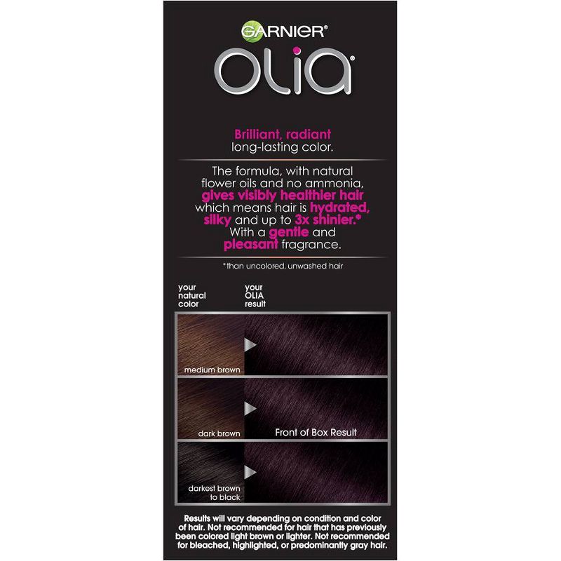 Garnier Olia Oil Powered Permanent Hair Color Bold Collection 2.26 - Black Amethyst - 1 kit