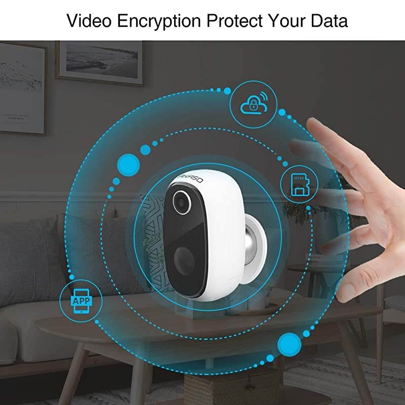 Wireless Outdoor Security Camera, WiFi Solar and Rechargeable Battery Indoor Home Security Camera, Alexa/Google Home, 1080P, Night Vision, 2-Way Audio, Motion Detect, IP65 Waterproof, Cloud/SD