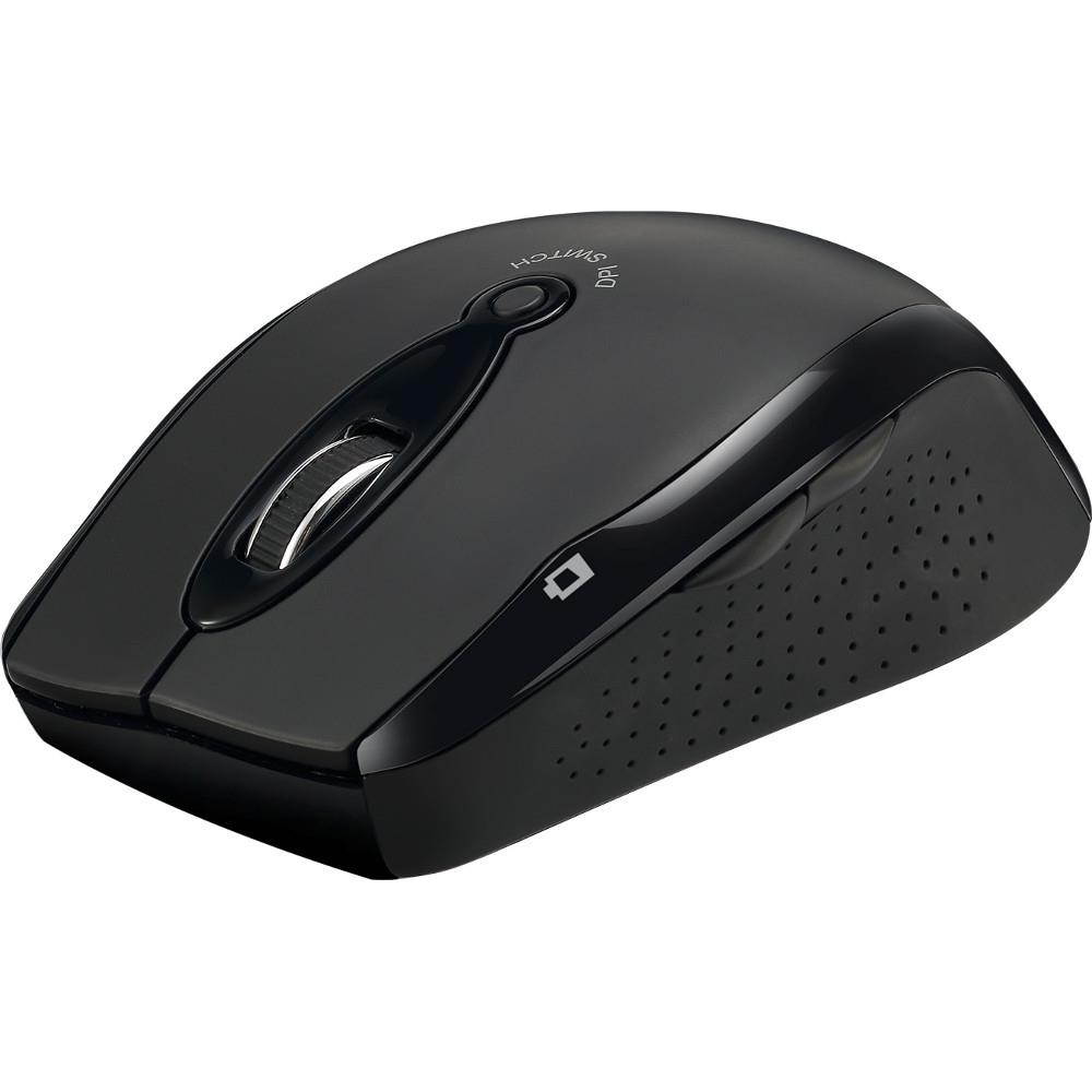 Adesso iMouse M20B - Wireless Ergonomic Optical Mouse - Optical - Wireless - Radio Frequency - Black - USB - 1600 dpi - Scroll Wheel - Right-handed Only