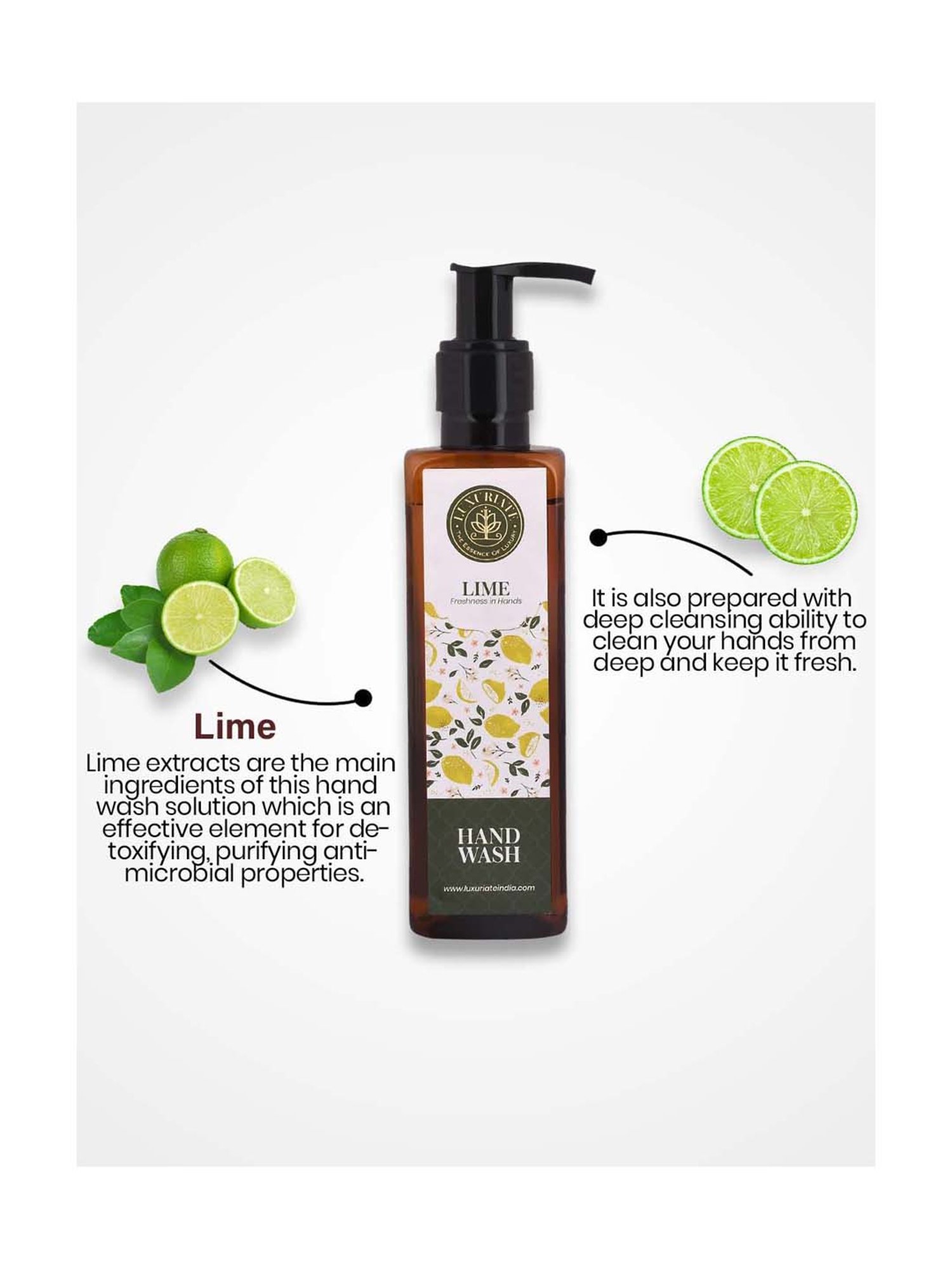 Luxuriate Lime Refreshing Gentle Foaming Liquid Hand Wash - 200 ml