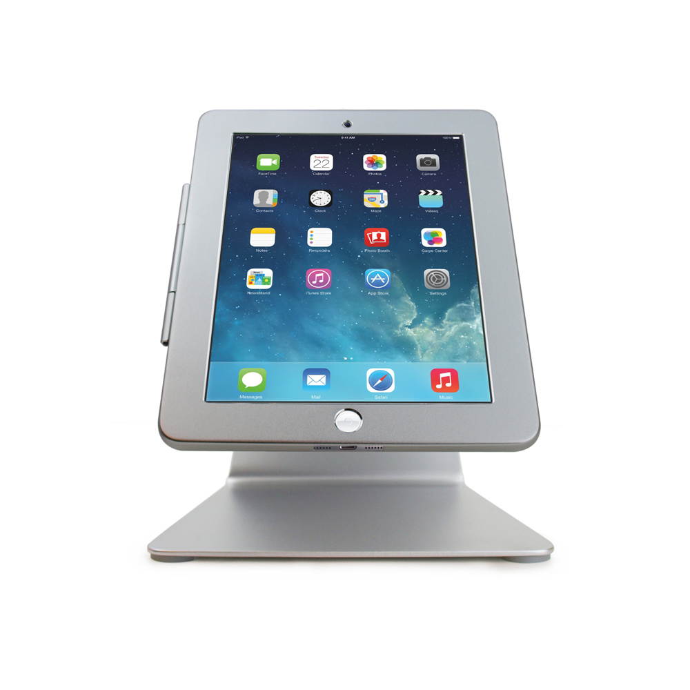 Angel POS iPad Desktop Anti-Theft POS Stand Holder Enclosure with Lock & Key for Retail Kiosk iPad 2 3 4 5/air work with your iPad like iMac