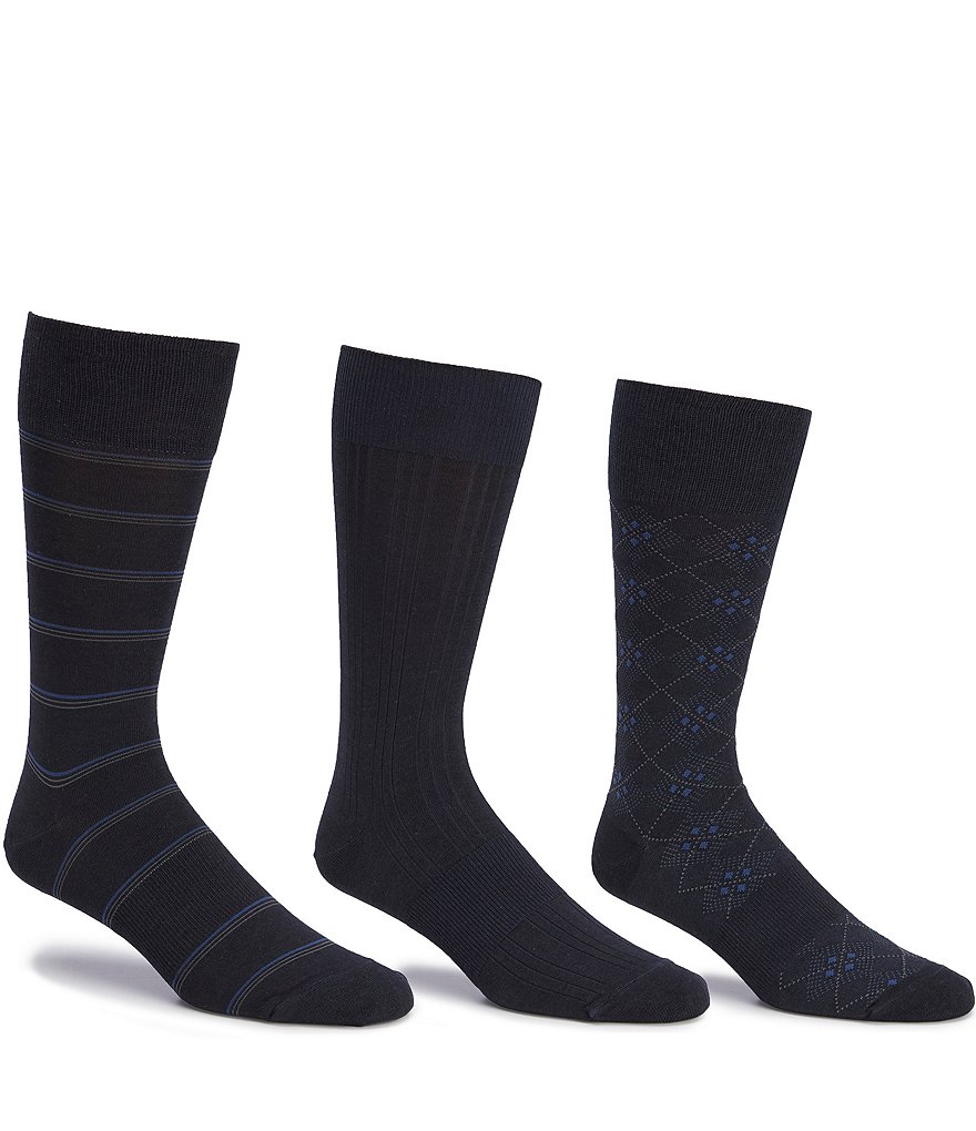 Roundtree & Yorke Extended Size 3-Pack Socks