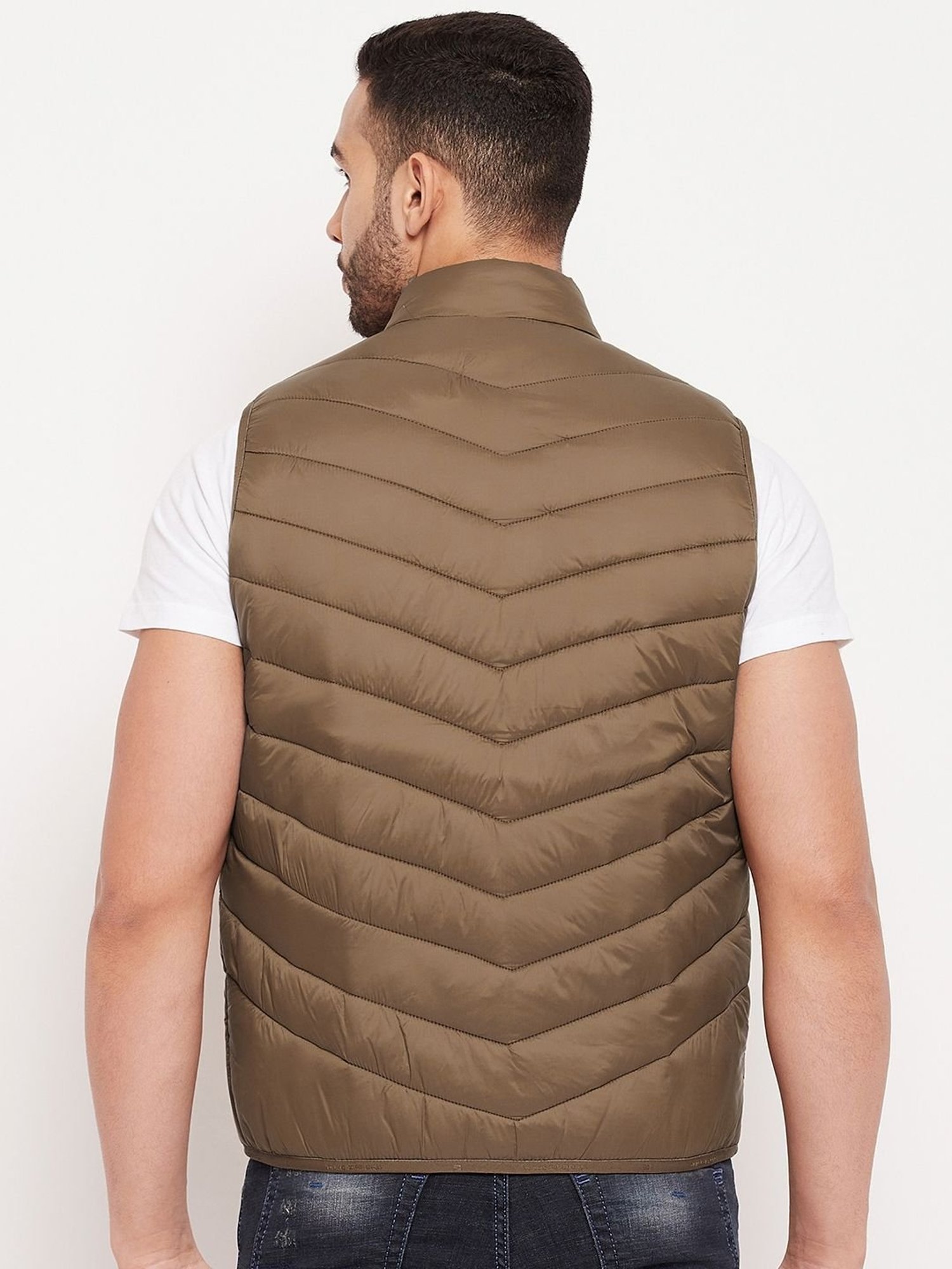 Duke Light Khaki Slim Fit Quilted Jacket