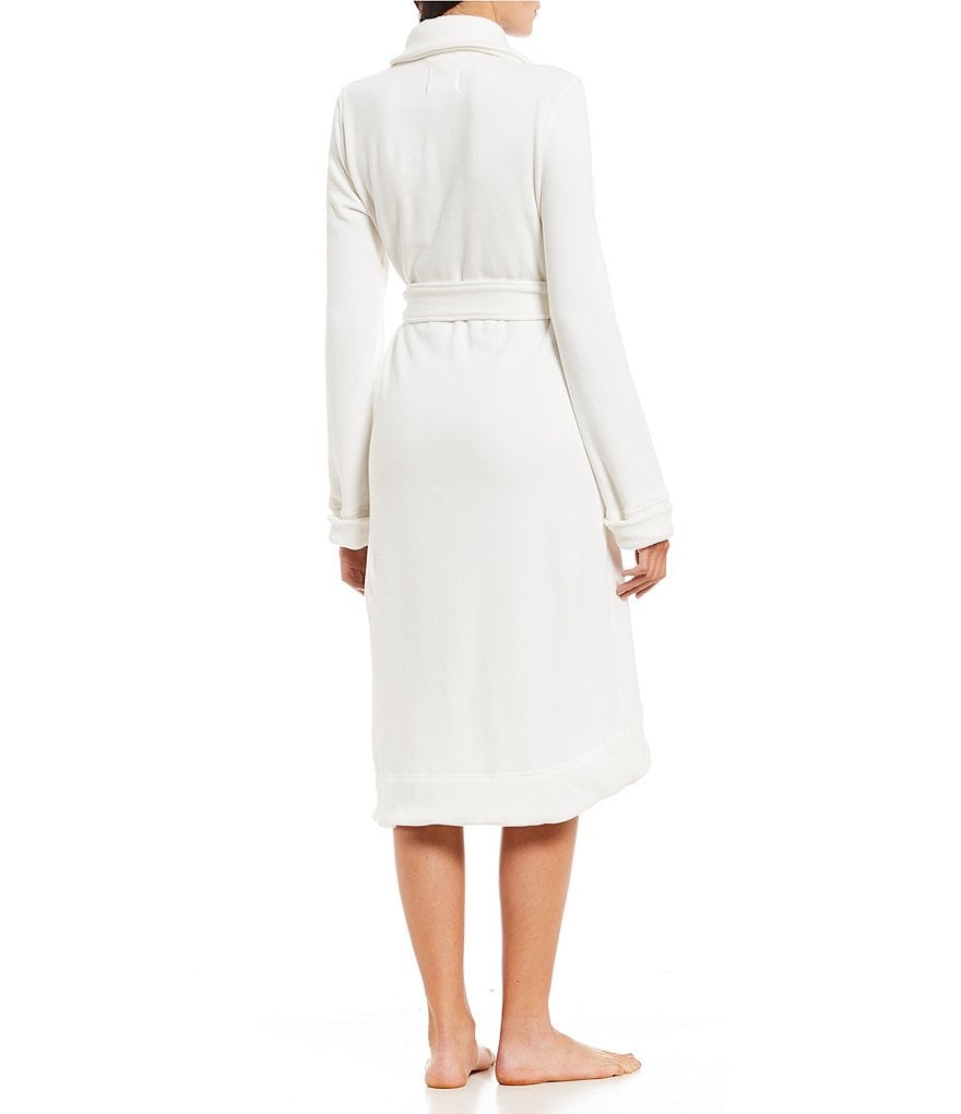 PJ Salvage Solid Ribbed Knit Long Wrap Robe