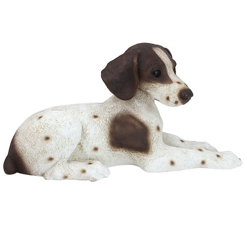 Design Toscano Brown & White Pointer Puppy Dog Statue - White