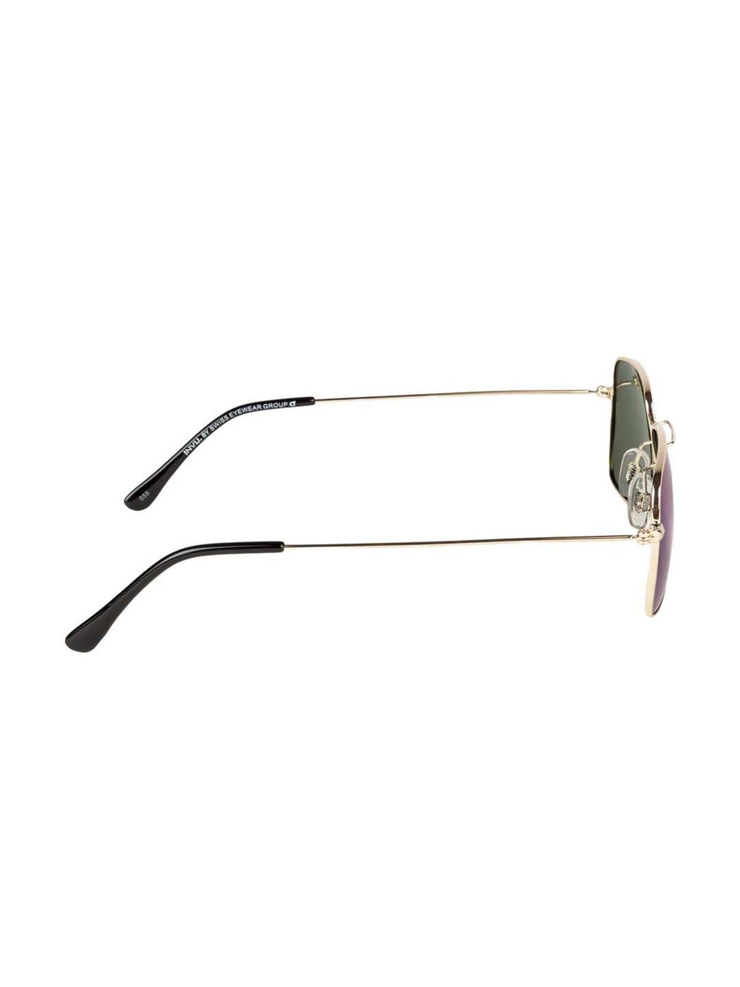 INVU Green Square UV Protection Unisex Sunglasses