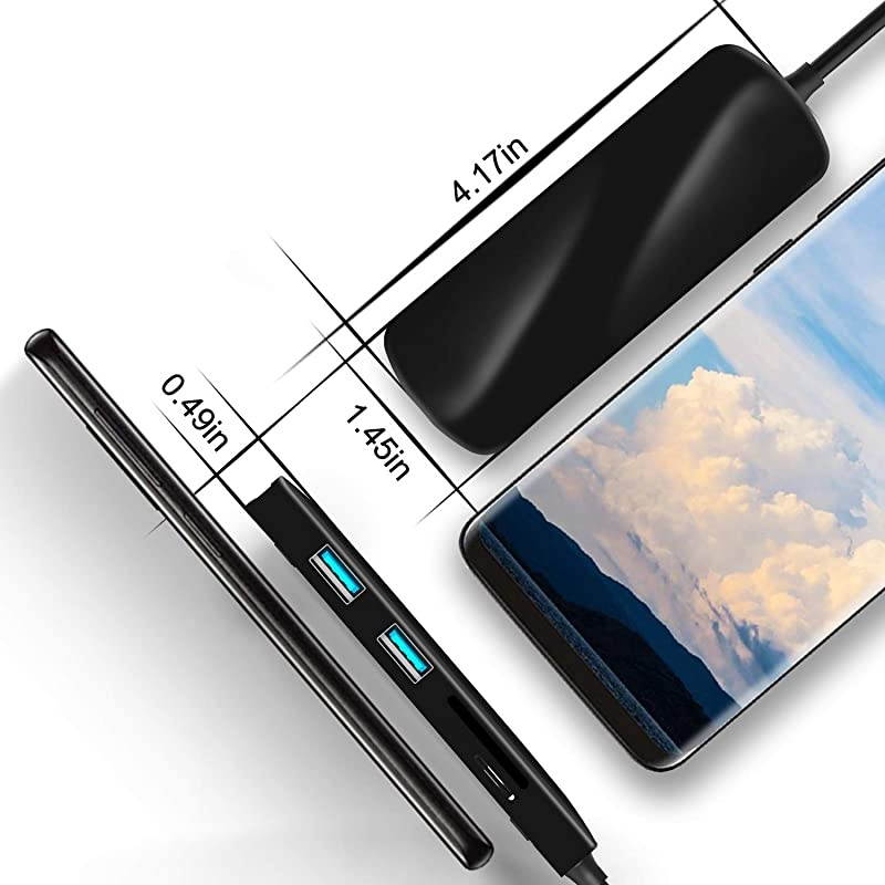 USB C Hub 6in1 USBC Hub for Laptop with 4K HDMI Adapter 2 x USB 30 Ports SDTF Card Reader PD Charging Port Portable TypeC USB Converter for MacBook ProAir XPS ChromeBook etc