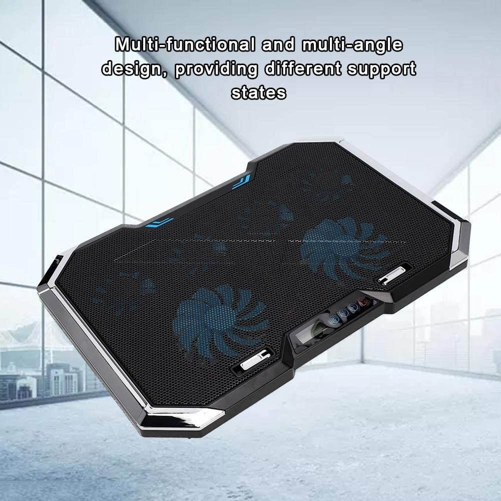 Diyeeni Laptop Cooling Fan, Notebook Cooler, Multi-Angle Adjustment PC Riser, External Cooling Fans with Controllable RBG Lights