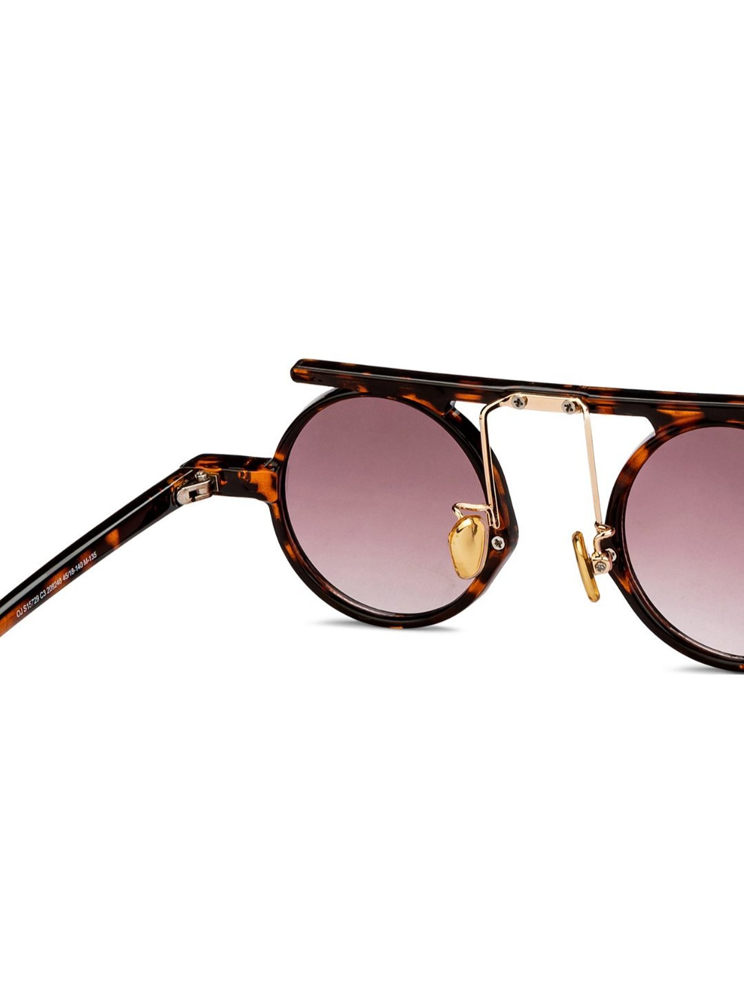 OJOS Brown Round Polarised and UV Protected Lens Unisex Sunglasses