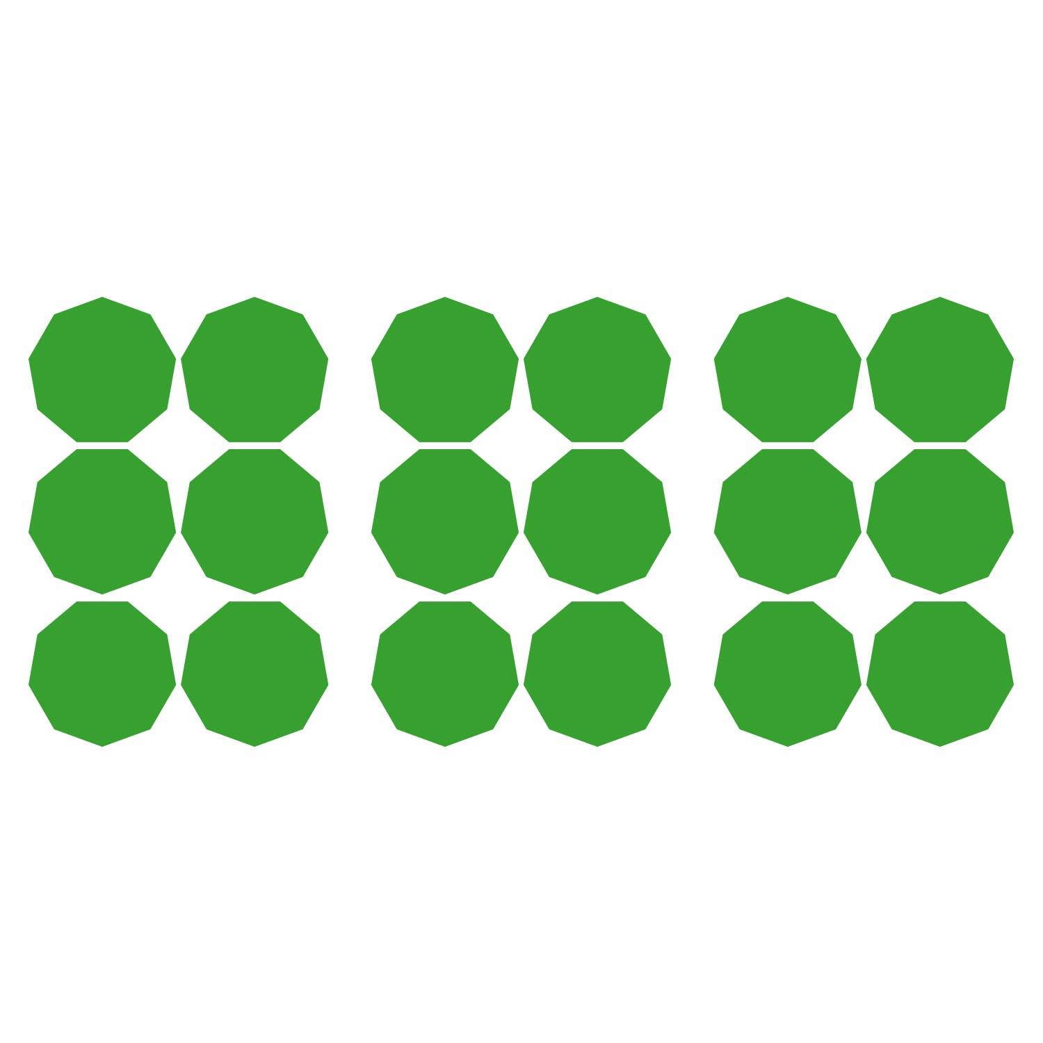 LiteMark 2 Inch Blue Nonagon Decals - Pack of 80